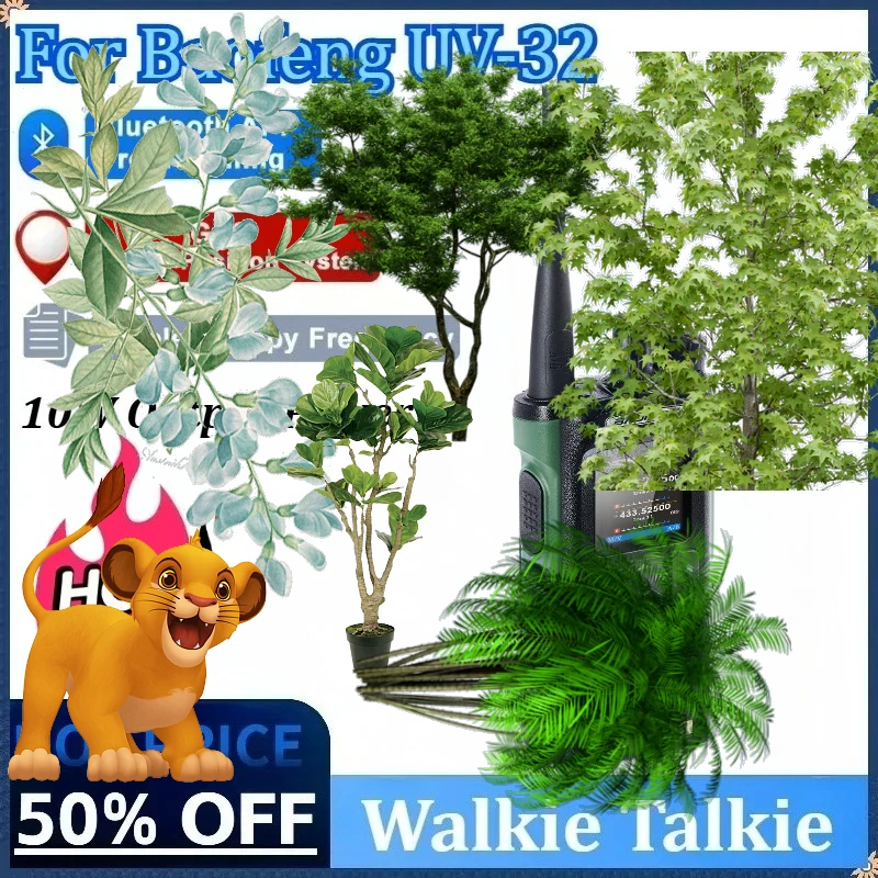 

New Walkie Talkie for Baofeng UV-32 GPS 10W Bluetooth Programming MultiBand Wlss Copy Freq Type-C Ham Radio Updated UV-25M 152