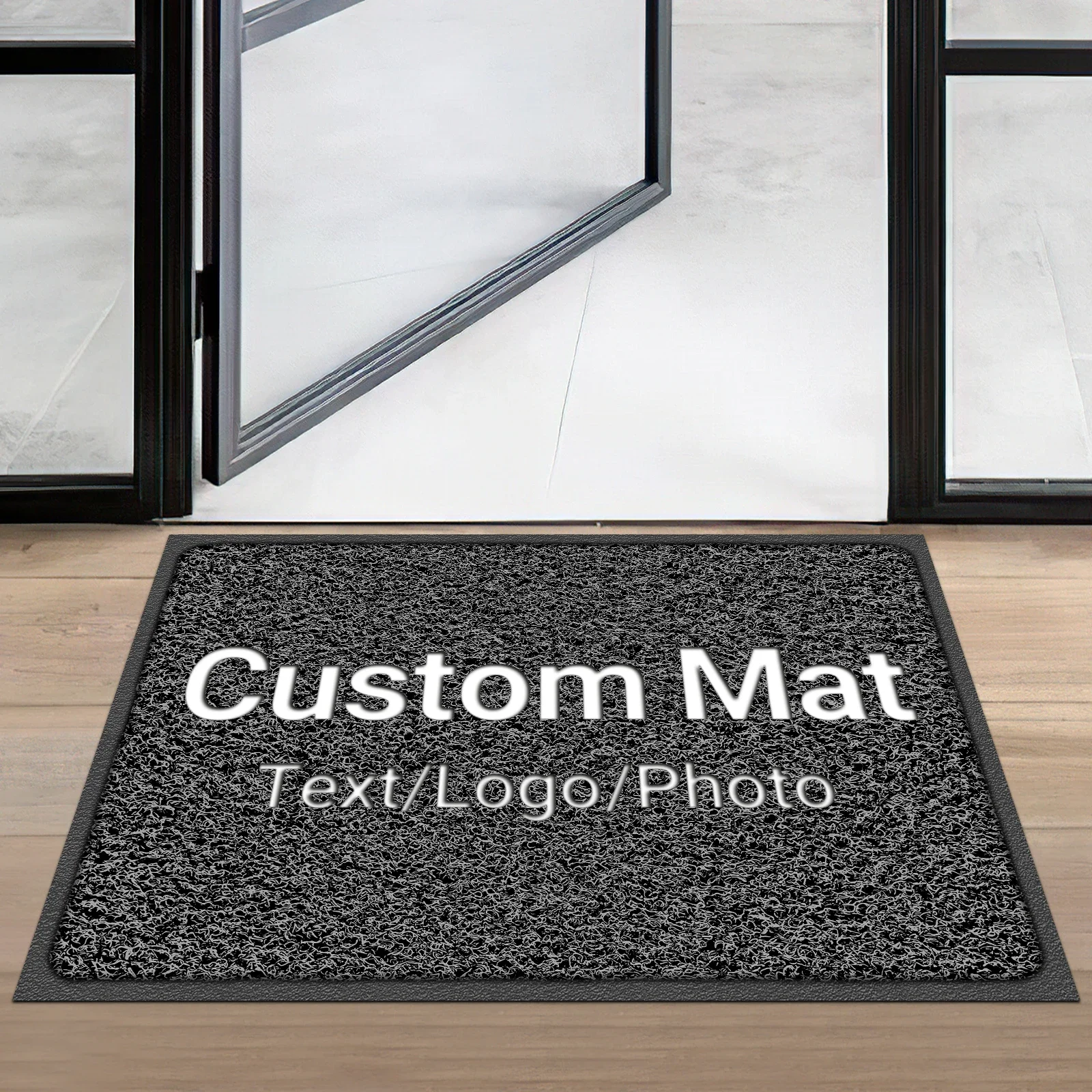 Custom Doormat Personalized Welcome Mat PVC Logo Carpet Office Business Entrance Non-Slip Rug Indoor Outdoor Custom Floor Mat