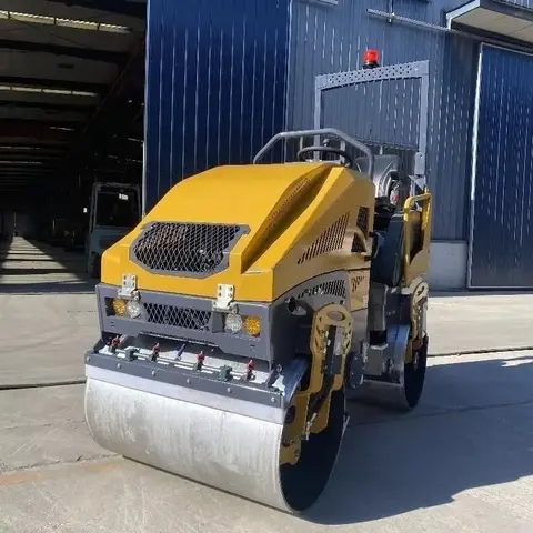 Road Roller Vibratory Double Drum Asphalt Compactor 2Ton 3Ton 4Ton 5Ton Ride On Construction Machine Equipment Hot Sale