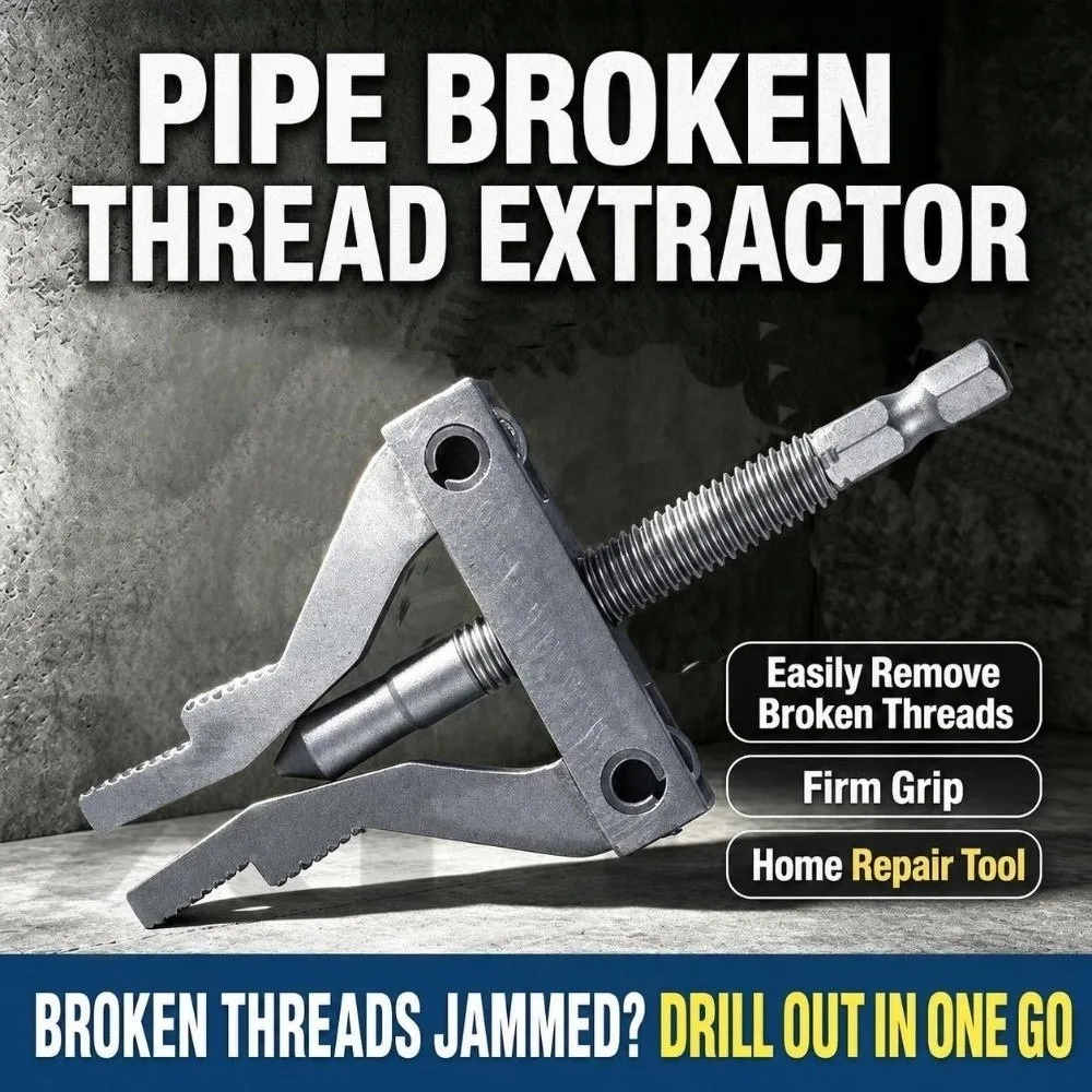 Electroplated Metal Broken Pipe Thread Extractor Hex Shank Expandable Gripping Mechanism Pipe Extractor Tool Drill Compatible