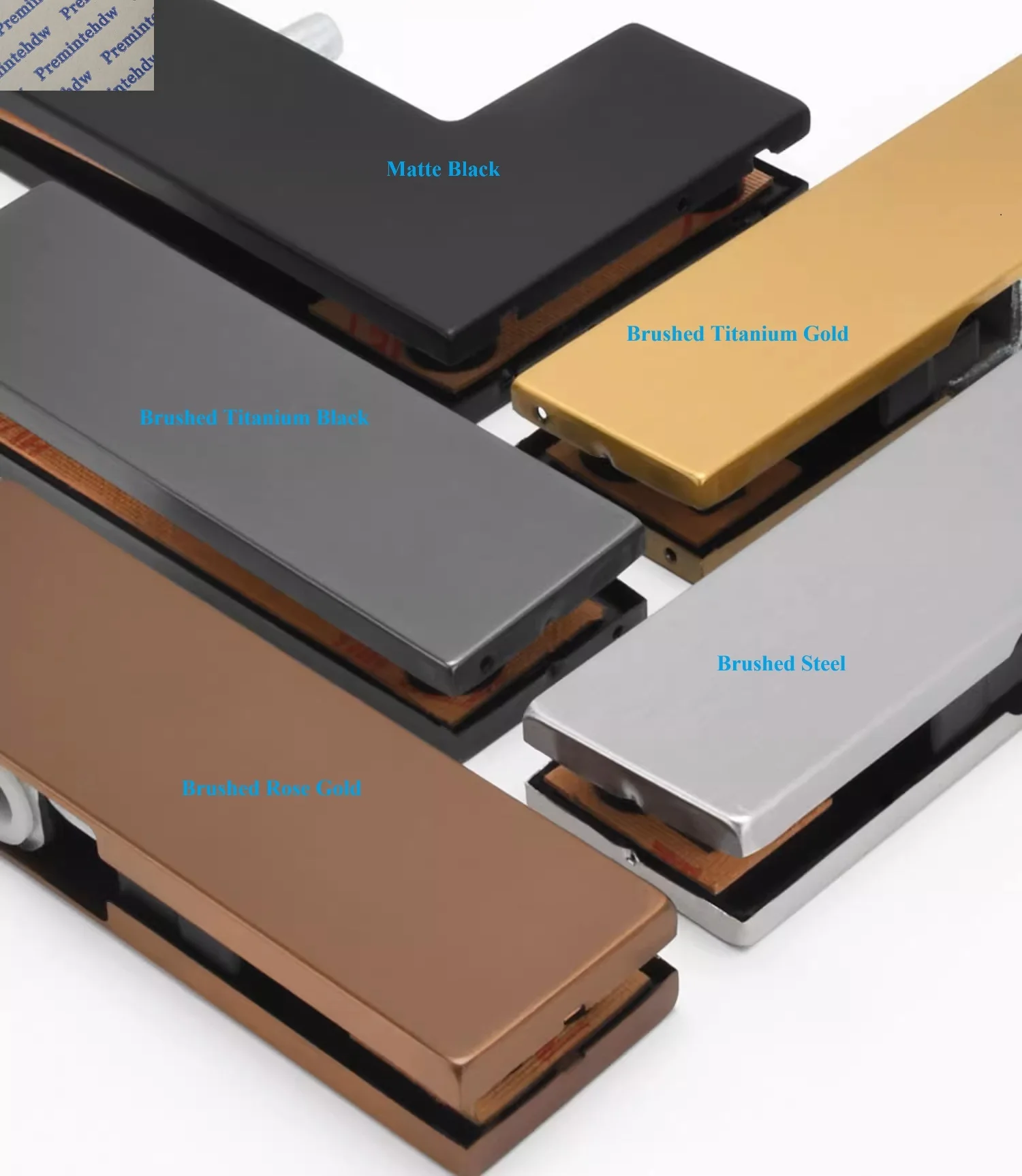 1Pc Stainless Steel Glass Door Patch Fittings Replacement Rose Gold Matte Black