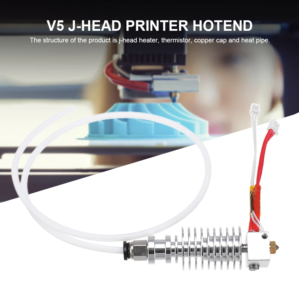 V5 J-head Printer Hotend Long Distance 3D Print Parts with Hotend Heat Sink 3D Extruder Printer for Anycubic I3 Mega