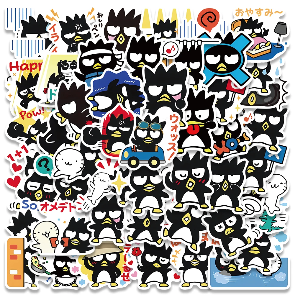 50/100PCS Sanrio Bad Badtz Maru Penguin Anime Stickers Cute Toy Decal Diary Scrapbooking Laptop Car Suitcase Bike Sticker Gift