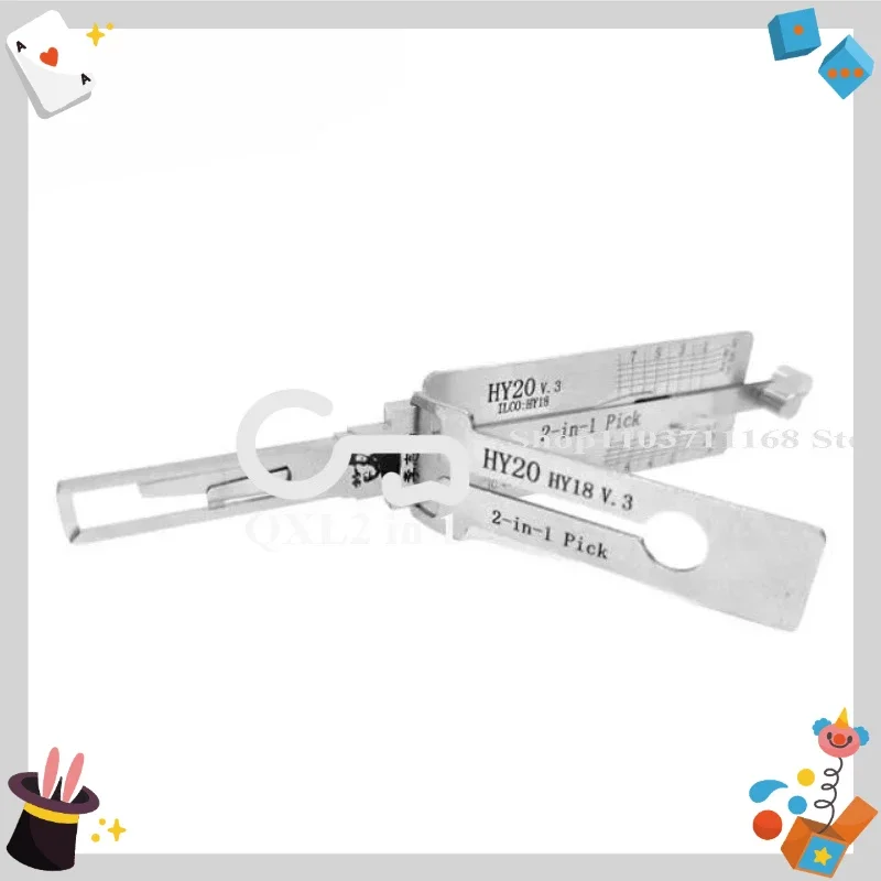 1個入り ガンツア 2 IN 1 HYN11 K5 HYN7R NYN14R/HY15 HY20 HY30 HY16 DW04Rv.2 車の鍵開けツール ピックロックオープニングツール