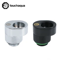 Bitspower Touchaqua 360 Rotary Offset Connector Suitable 5mm Adapter,Path Alignment Brass FittingS,Black,Silver,BPTA-PAM-GS