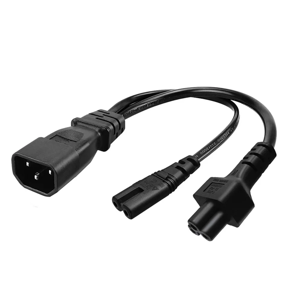 JORINDO Y-Typ-Splitter-Netzkabel, IEC320 C14-Stecker, 3-poliger Stromkabel, AC-Netzteil auf C7 + C5-Buchse