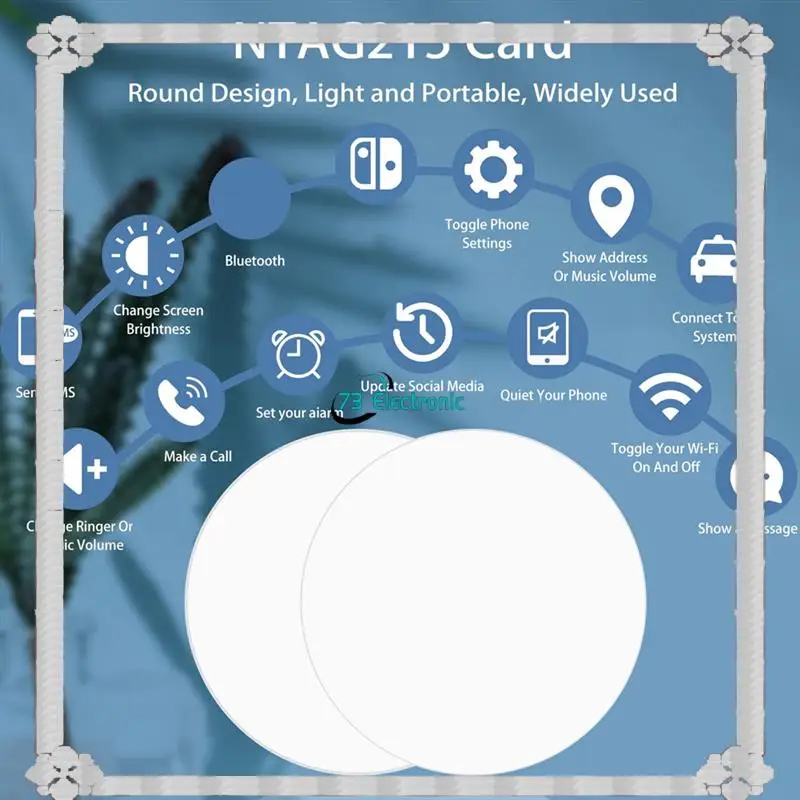 24-Hour Delivery NFC Tags 50PCS NTAG215 NFC Cards Stickers 215 Chip Adhesive Back For Tagmo NFC Enabled Devices