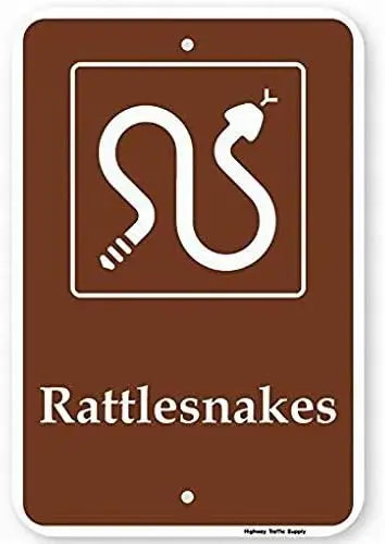 Safety Sign 8x12 Danger Sign Rattlesnake Sign with Symbol Sign Wall Art Warning Caution Tin Signs Metal Road Yard Decor sign