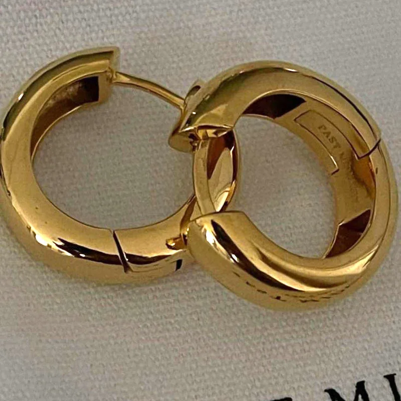 Thick huggie hoop earrings for women stainless steel hoop earrings minimalist jewelry waterproof jewelry new