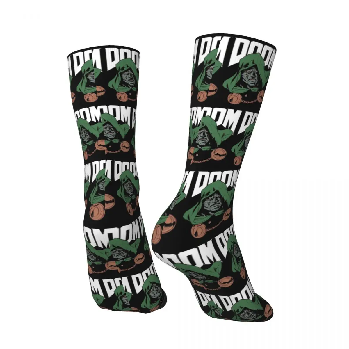 All Seasons American Rapper MF Doom Mad Villain Music Artist Socks Harajuku Sport Middle Tube Socks Funny Stockings Men Women