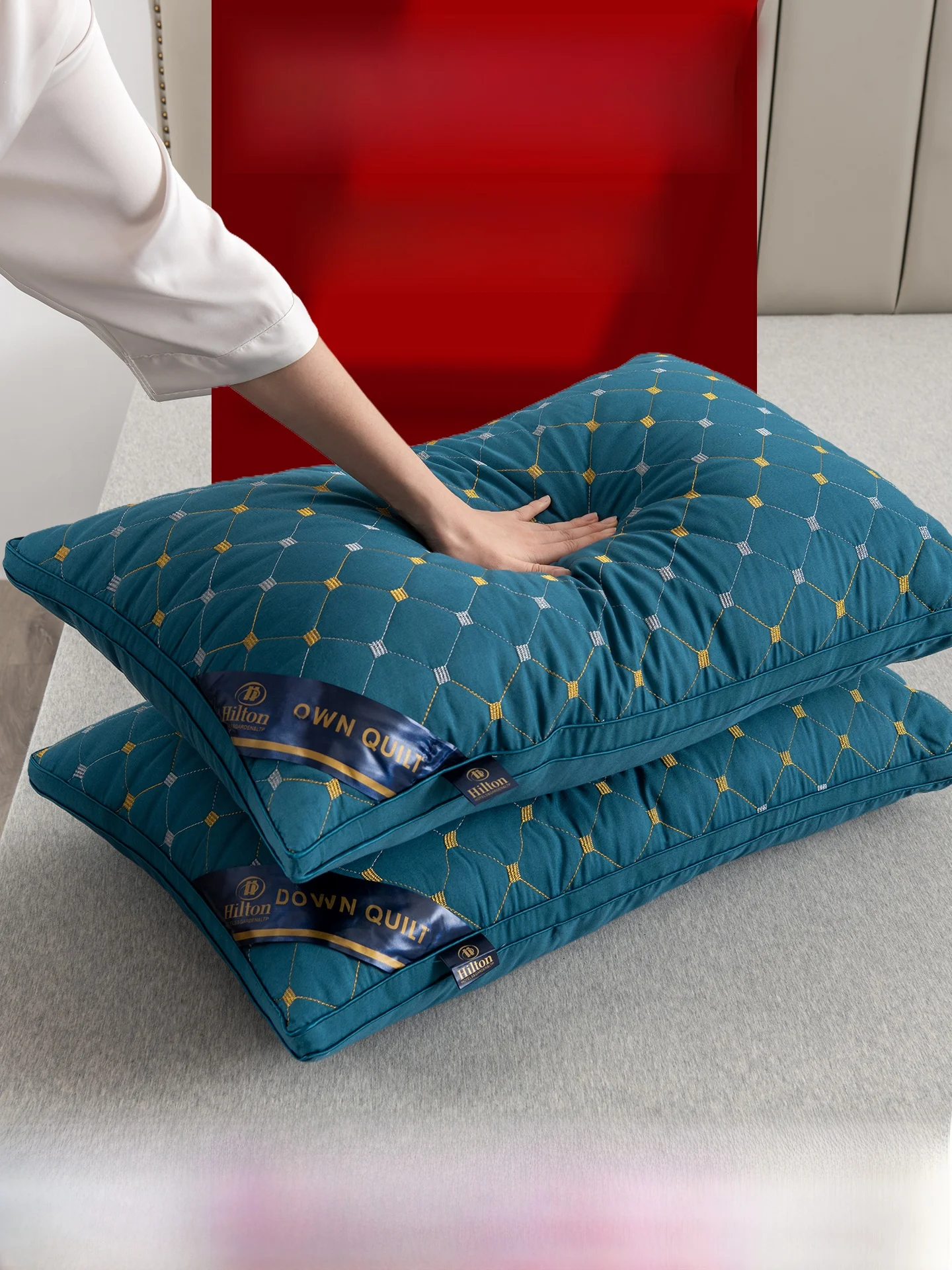 

Five Star Hotel ade Pillow Core Ne Support Sp Aid Home Use Pair Single Non-Sagging Waable Polyester Fiber Rectangular