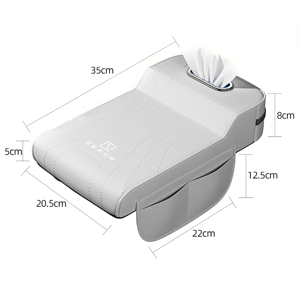 Fit For Zeekr 8X 9X 2026-2027 Armrest Box Heightening Pad Center Console Tissue Box Storage Organizer Car Accessories