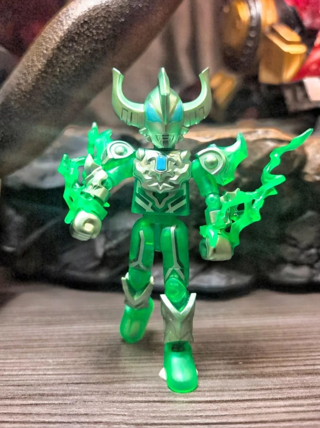 Blokees Ultraman اللبنات الذكرى السنوية خاصة الطبعة المنقولة أرقام سطح المكتب زخرفة تجميع لعبة هدية مربع