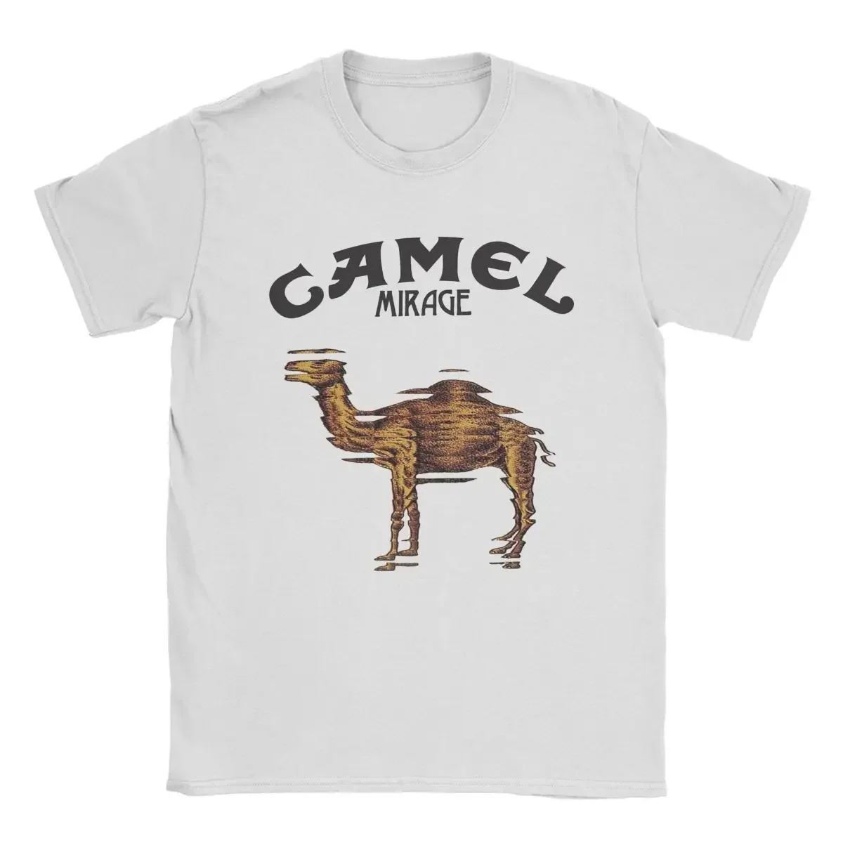

Мужские футболки Camels Mirage Band, забавные футболки из чистого хлопка, футболки с короткими рукавами, топы с круглым вырезом, большой размер