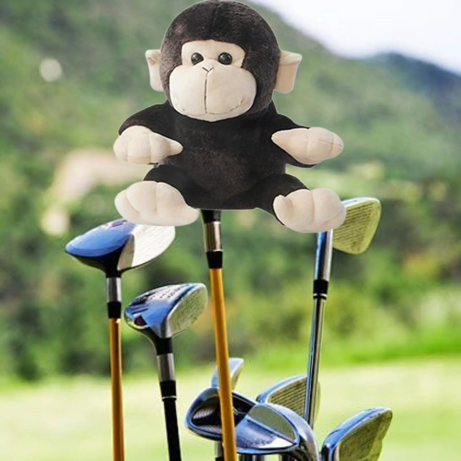 

Golf Wood Driver Headcover Gorillas Shaped Novelty Plush Golfer Gift for Men
