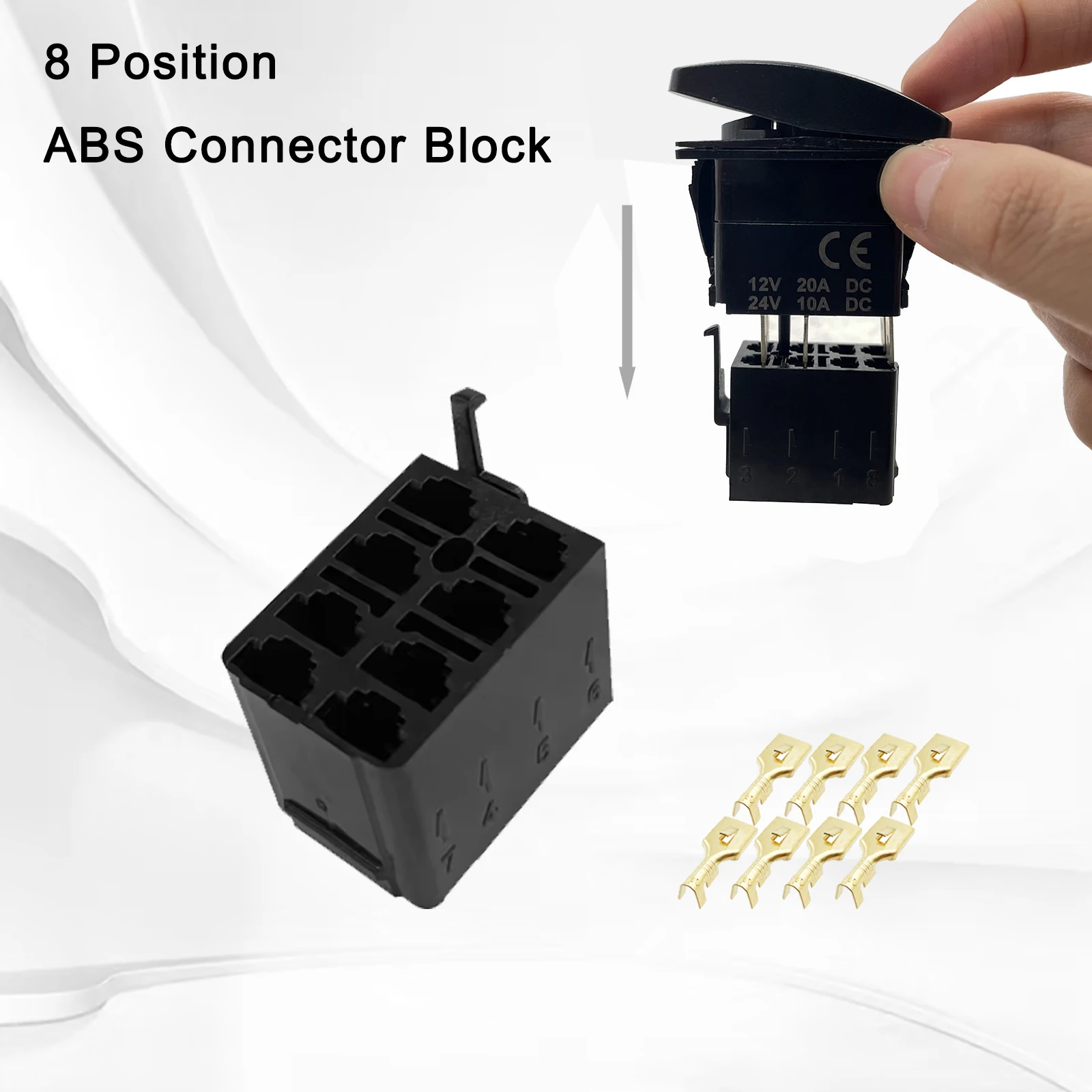 12V 20A Car Rocker Switch Momentary ON OFF Toggle Dual Blue LED Bar for Marine Boat 4x4 Can-Am ARB Carling Style view 5