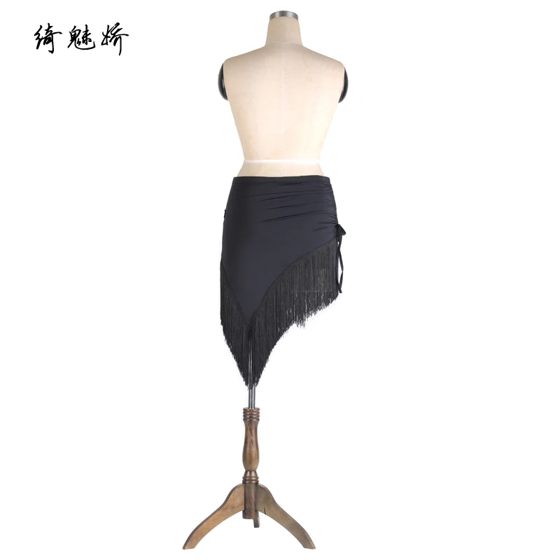 Latin dance costume female adult new fringed skirt practice performance competition skirt women's bottom dress practice dance sk