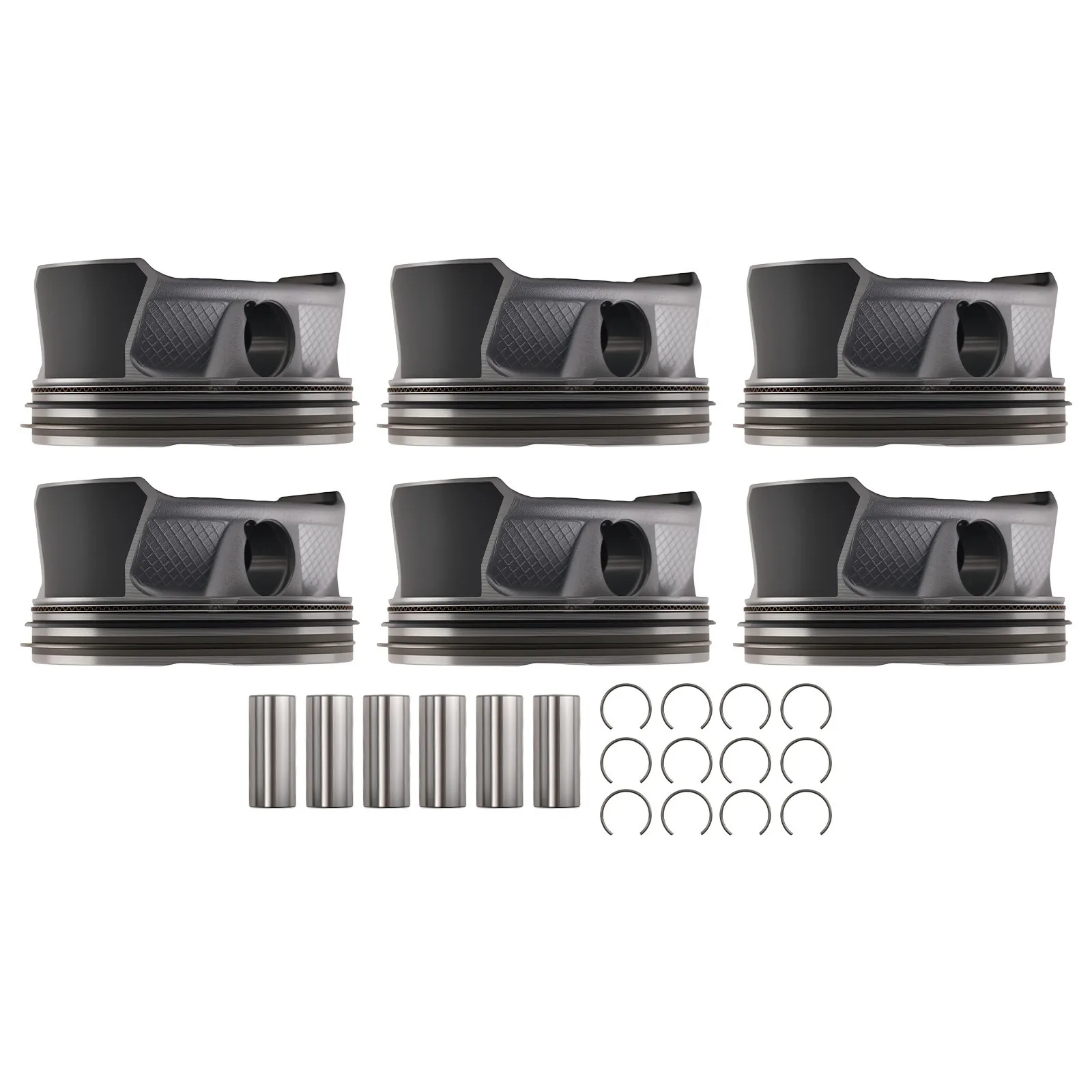 Engine Pistons With Rings Set Fit 3.6 L ERB For Jeep Grand Cherokee Chrysler 300 Dodge Journey Ram 1500 3.6L V6 Gas 5184347AG view 3
