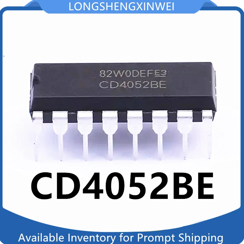 1PCS Original Direct-Plug CD4052BE 4052BE PDIP-16 2 Channel Universal Multiplexer Chip