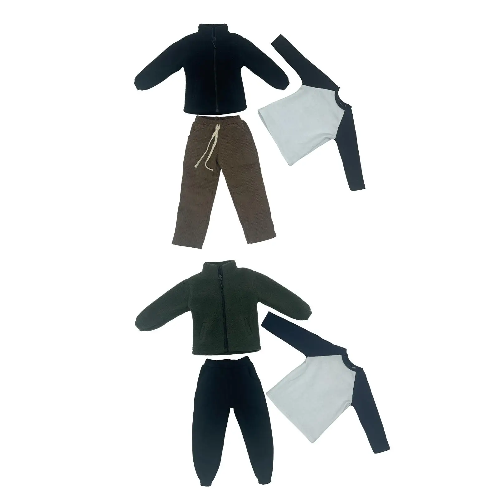 سترة صوفية بمقياس 3 × 1/6 وسراويل تي شيرت لشخصيات الحركة الذكور مقاس 12 بوصة