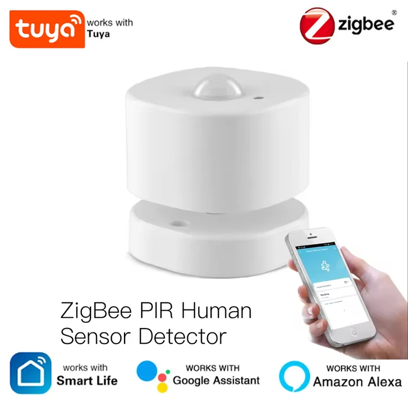 Tuya ZigBee PIR Motion Human Body Sensor Detector Smart Life Tuya App Control Intelligent Linkage Smart Home Alarm System