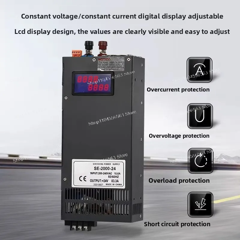 Switching Power Supply 220 To 12V24V36V48V60V72V150 Volt SE-2000W100a Display Constant Voltage Constant Current