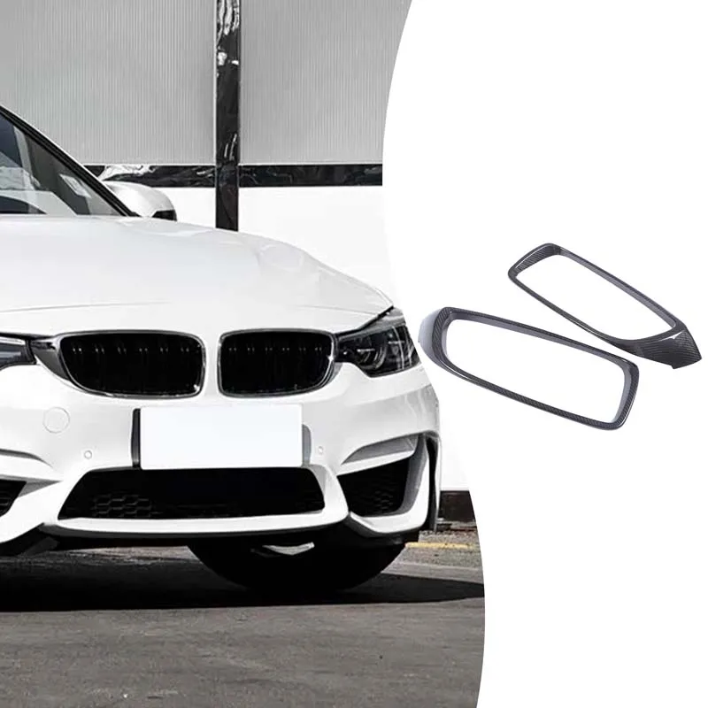 

2piece set Real carbon fiber For BMW M3 F80 M4 F82 F83 4 Series F32 2014-2019 car front grille decorative frame Car accessories