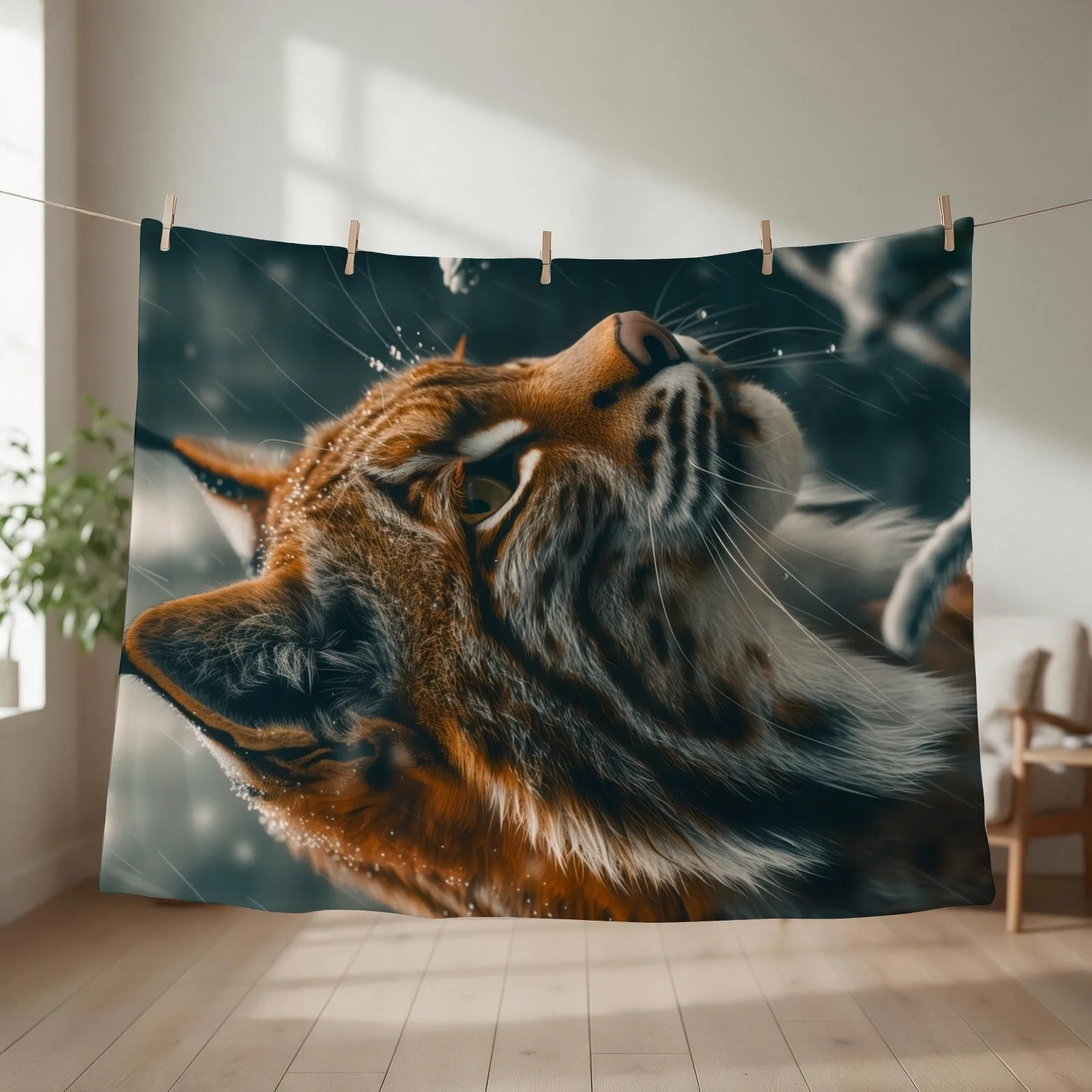 Bobcat Winter Throw Blanket couch cozy soft plush fuzzy picnic outdoor blanket