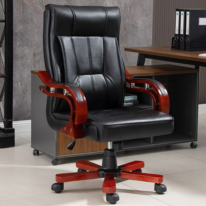 Leather Comfy Office Chair Chaise Executive Desk Home Swivel Recliner Computer Chair Study Sillas De Oficina Luxury Furniture