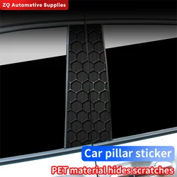 Honeycomb Car Stickers Auto B Pillar Waterproof Funny Decoration Cover Scratches Sunscreen Car Doors Pillar Vinyl Decals