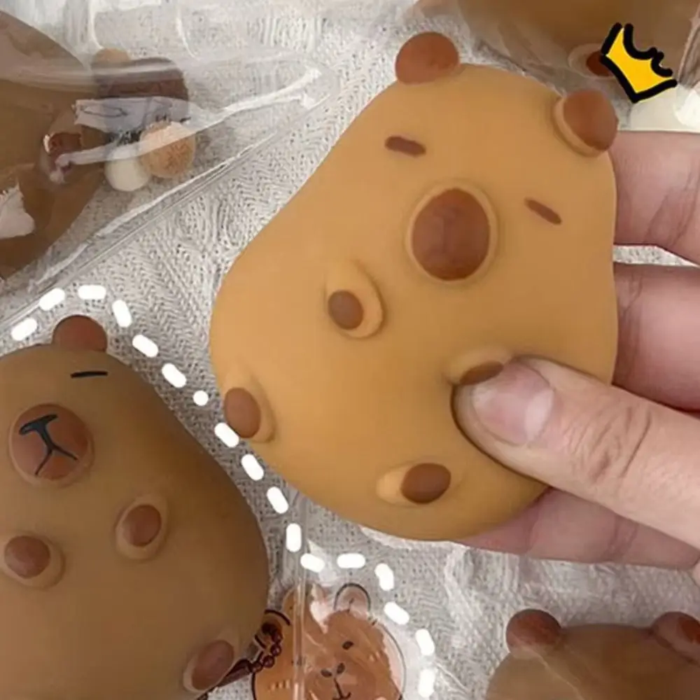 Cute TPR Capybara Squeeze Toys Slow Rebound Pinching Capybara Pinching Toy Gift Soft Relief Relax Toys