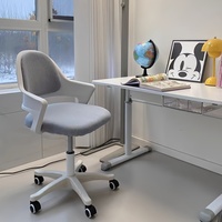 Adjustable Office Chair, Ergonomic Computer Chair - Metal Frame Swivel Base, for Home Office Study Room Dormitory & Learning