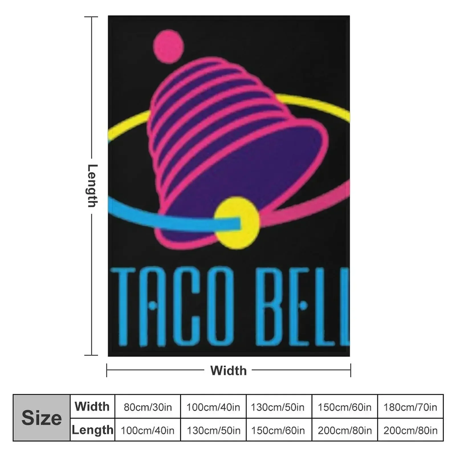 taco bell 4 Throw Blanket couch cozy soft plush fuzzy picnic outdoor blanket