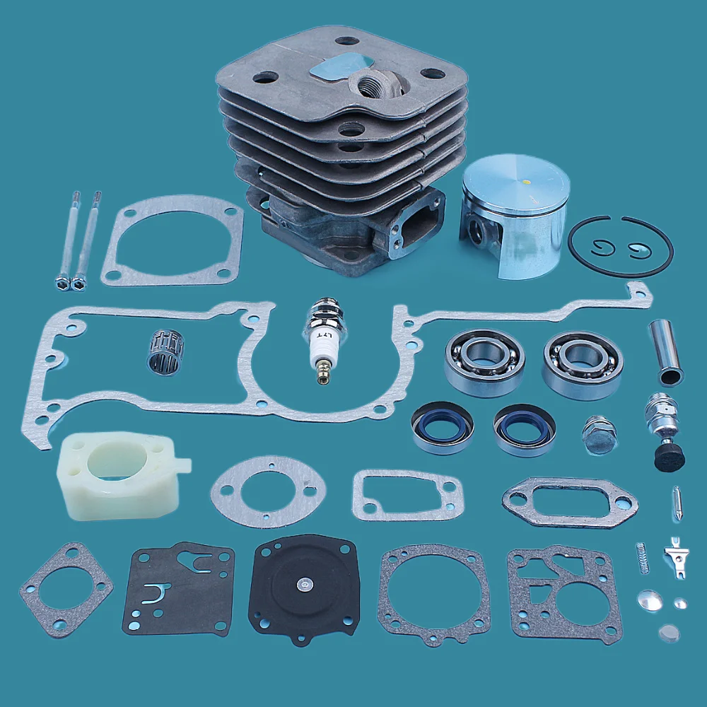 52mm Cylinder Piston Bearing Gasket Carb Kit For Husqvarna 272XP 61 268 272 XP Chainsaw Big Bore Chrome Plated Spare Part