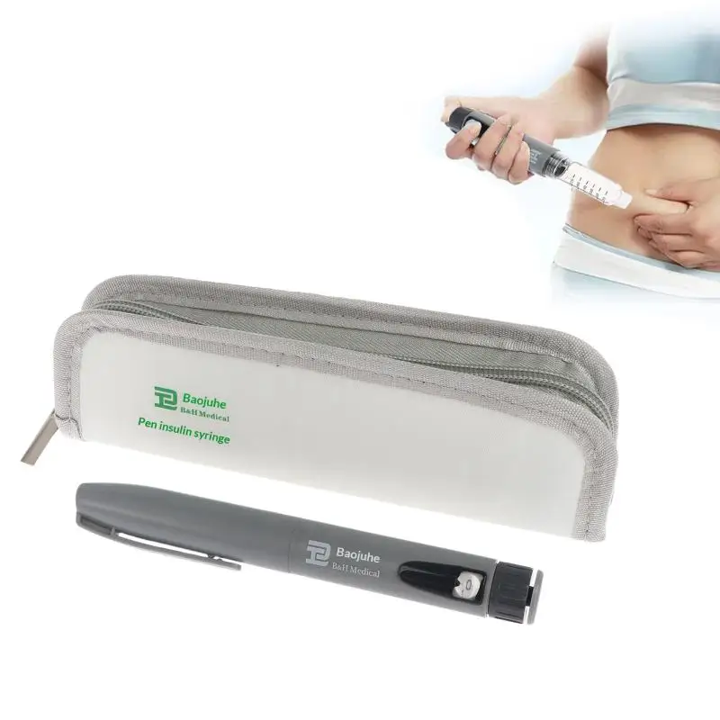 【AD】Automatischer Insulin-Injektor, Insulin-Pen, 3 ml, geeignet für Injektionen, mit Aufbewahrungsbeutel, wiederverwendbarer Peptid-Pen-Injektor
