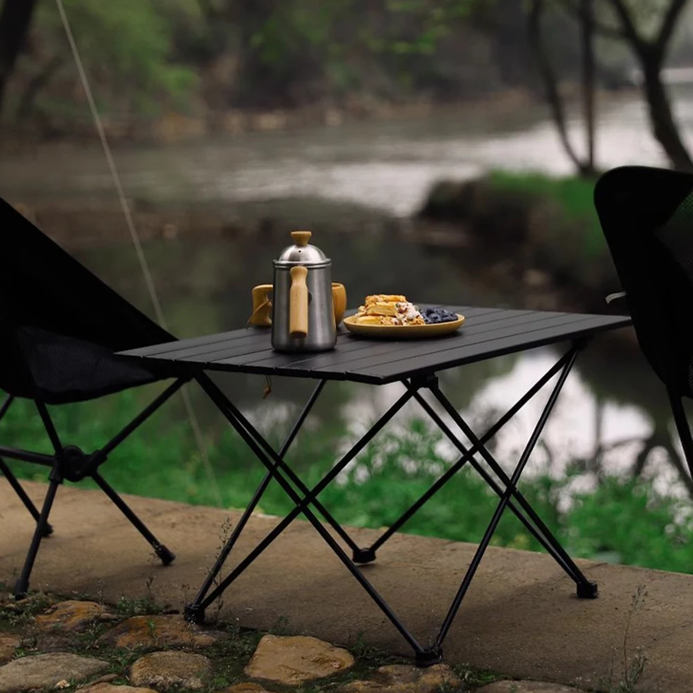 Klaptafel voor kamperen Buiten Aluminium bureaublad met draagtas Lichtgewicht tafel voor wandelen Picknick Klimmen Reizen