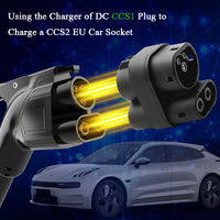 Kolanky 250A CCS1 To CCS2 EV Adaptor Fast Ev Charging CCS1 to CCS2 Electric Vehicle Charger DC Adapter Public Charging Station