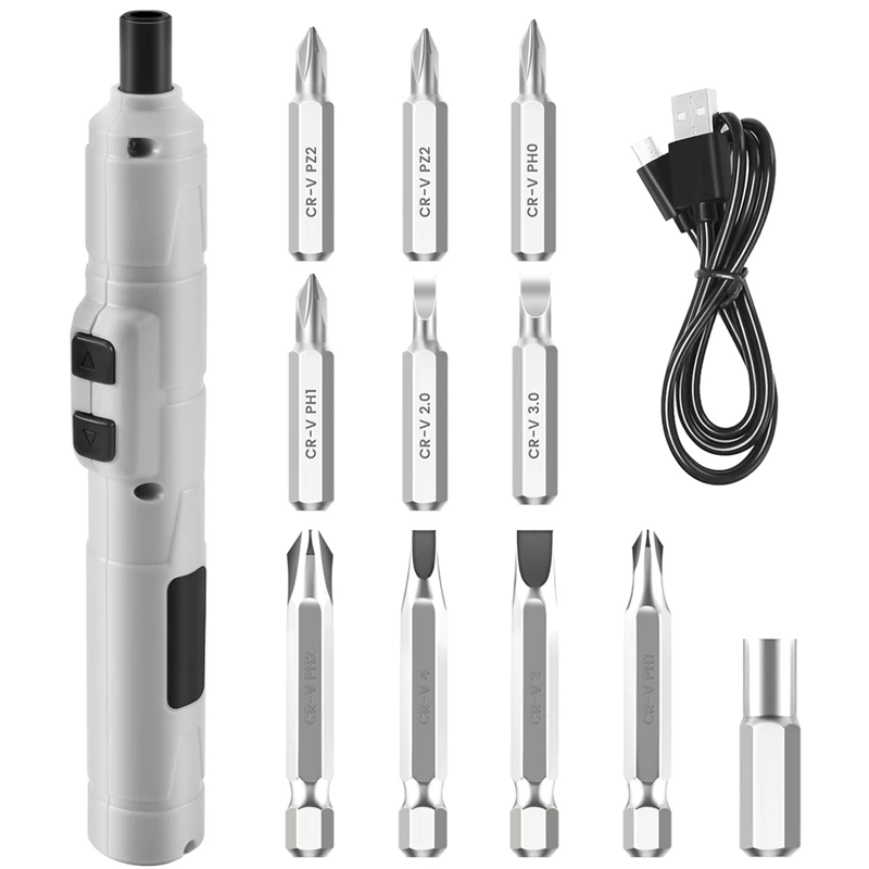 

Electric Screwdriver 3.6V Small Cordless Screwdriver, USB Fast Charge Screwdriver Kit, Pen-Sized Mini Screwdriver