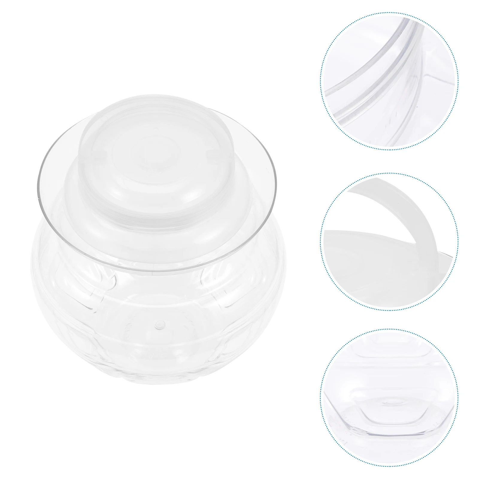 

Pickle Jar Large Mouth Fermentation Crock Water Sealing Long Plastic Container for Pickled Vegetables Food Storage
