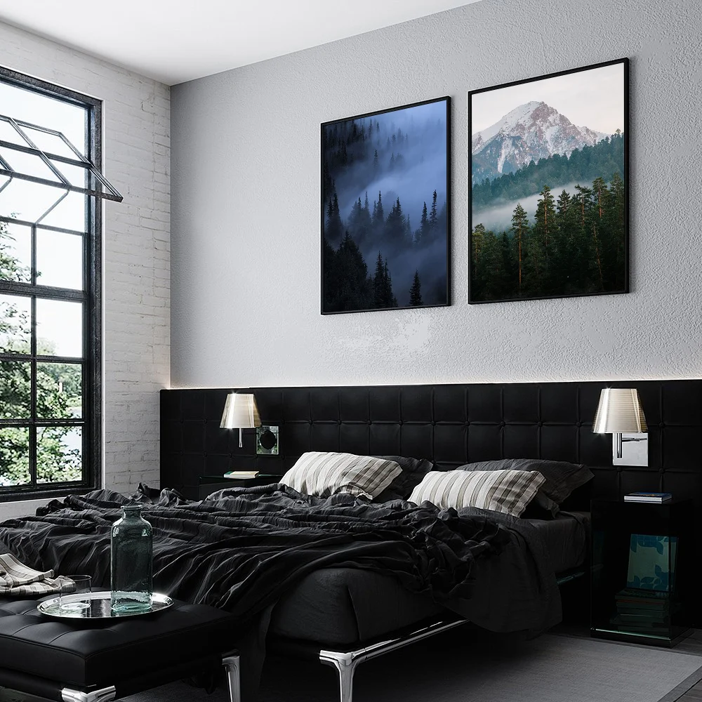 1pc Natural Scenery Forest Poster Good Quality Prints and Posters Vintage Room Home Bar Cafe Decor Aesthetic Art Wall Painting