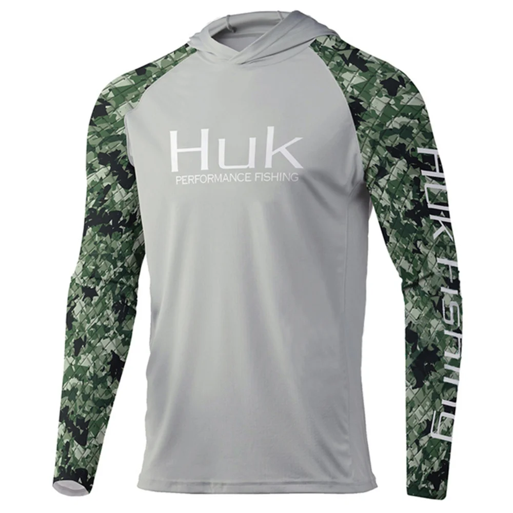 

HUK Fishing Hoodie Shirts Long Sleeve Quick Dry Sweatshirt Summer Breathable UV Fishing Clothing Camisa De Pesca Breathable Tops