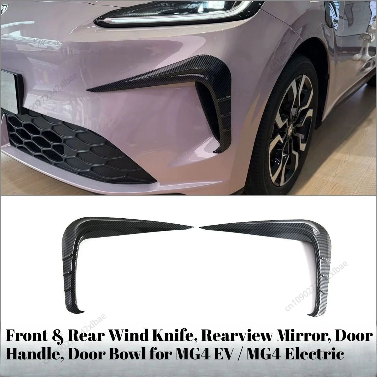 Rearview Mirror Protective Cover, Exterior Blackout Modification Accessories Fit for 2nd Gen MG4 EV/MG4 Electric 2022-2026