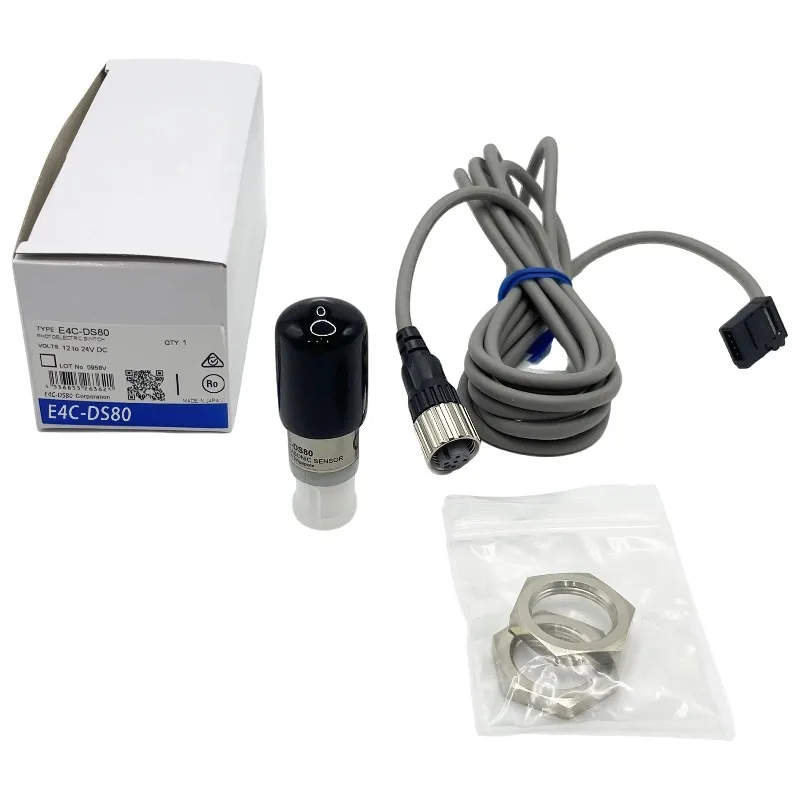 Digital Amplifier Separate Type Ultrasonic Sensor Straight Beam E4C-DS80 Non Contact Distance and Level Measurement