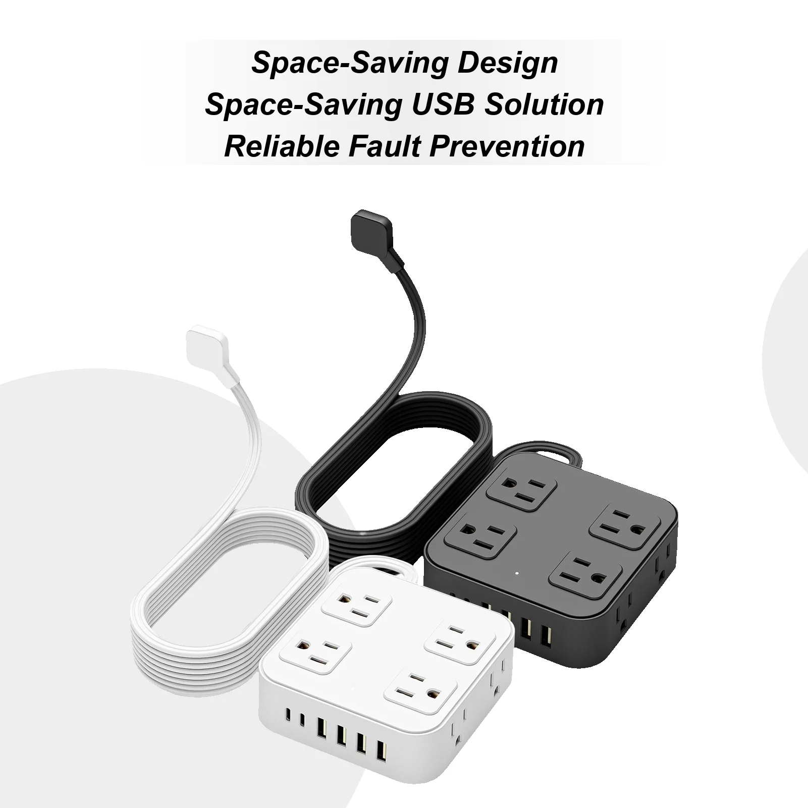 USB Charging Strip 3.6A 6 USB Ports Charging Station US Standard Socket Strip With Cable For Tablet Computer Laptop Phone