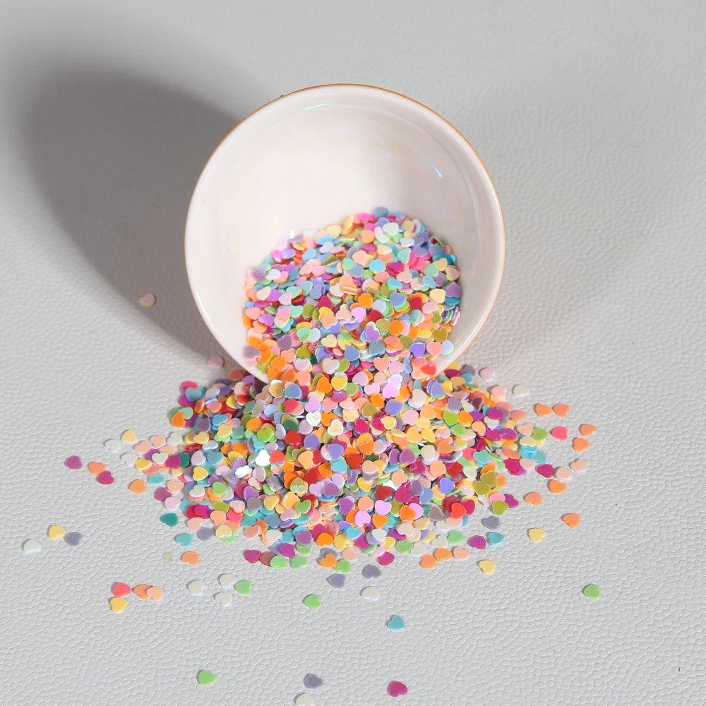 

Heart Pattern Lady's Laser Mixed Size Nail Glitter Sequins Decoration Kit Paillette 3D Nail Art Stickers Manicure DIY