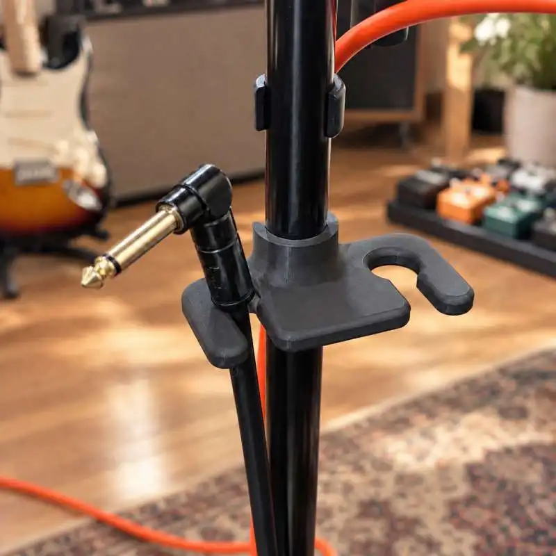Guitar Cable Holder for 20mm Microphone Stand Cord Organizer Clip Wire Management Accessory