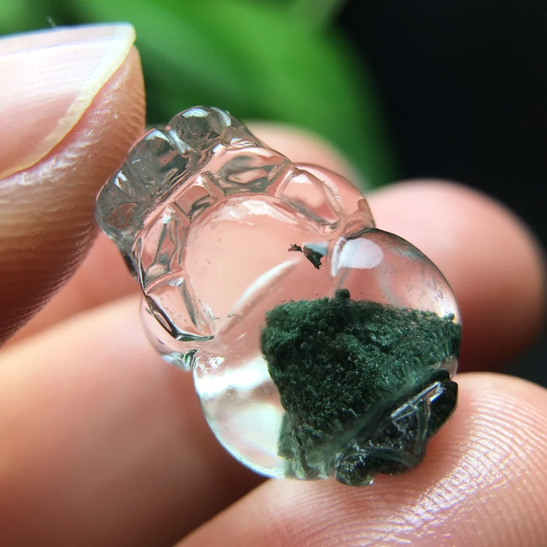 

Natural Green Phantom Quartz Pendant Jewelry Pi Xiu Women Man 18*12.4*10.1mm Necklace Phantom Rare Garden AAAAAA