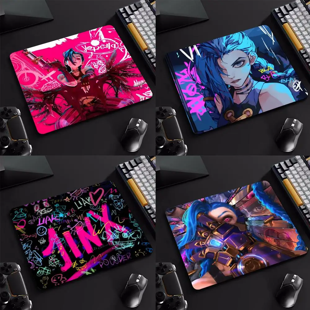 Arcane League L-LOL Jinx Mouse Pad Cartoon rubber Small mouse pad desktop computer office keyboard e-sports ROGs game mouse pad