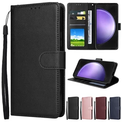 Wallet Magnetic Flip With Card Slot Kickstand Leather Case For Samsung Galaxy S24 Ultra S23 Plus S22 S21 S20 FE S10 S9 S8 Cover