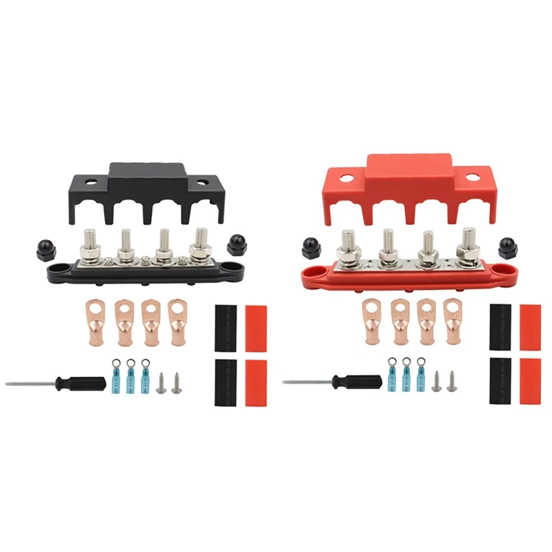 Scatola per sbarre collettrici 250A Specifiche integrate Scatola per cavi per sbarre collettrici di corrente Scatola di alimentazione Pezzi di ricambio per camper Yacht Auto Rosso